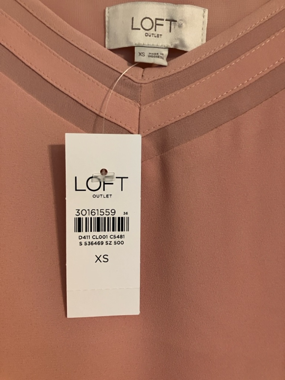 NWT LOFT Blush Pink V-Neck feminine Romantic Cami Spring Summer - Picture 3 of 4
